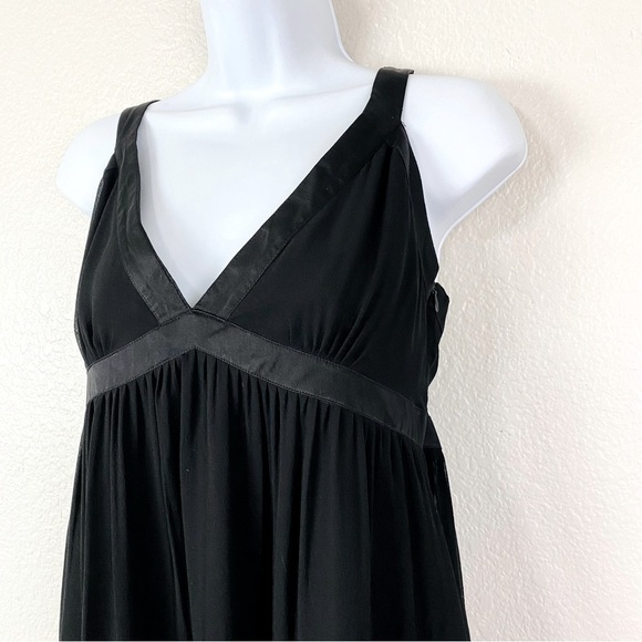 Emma Caine Black Silk Baby Doll Evening Dress Size L - Picture 3 of 8